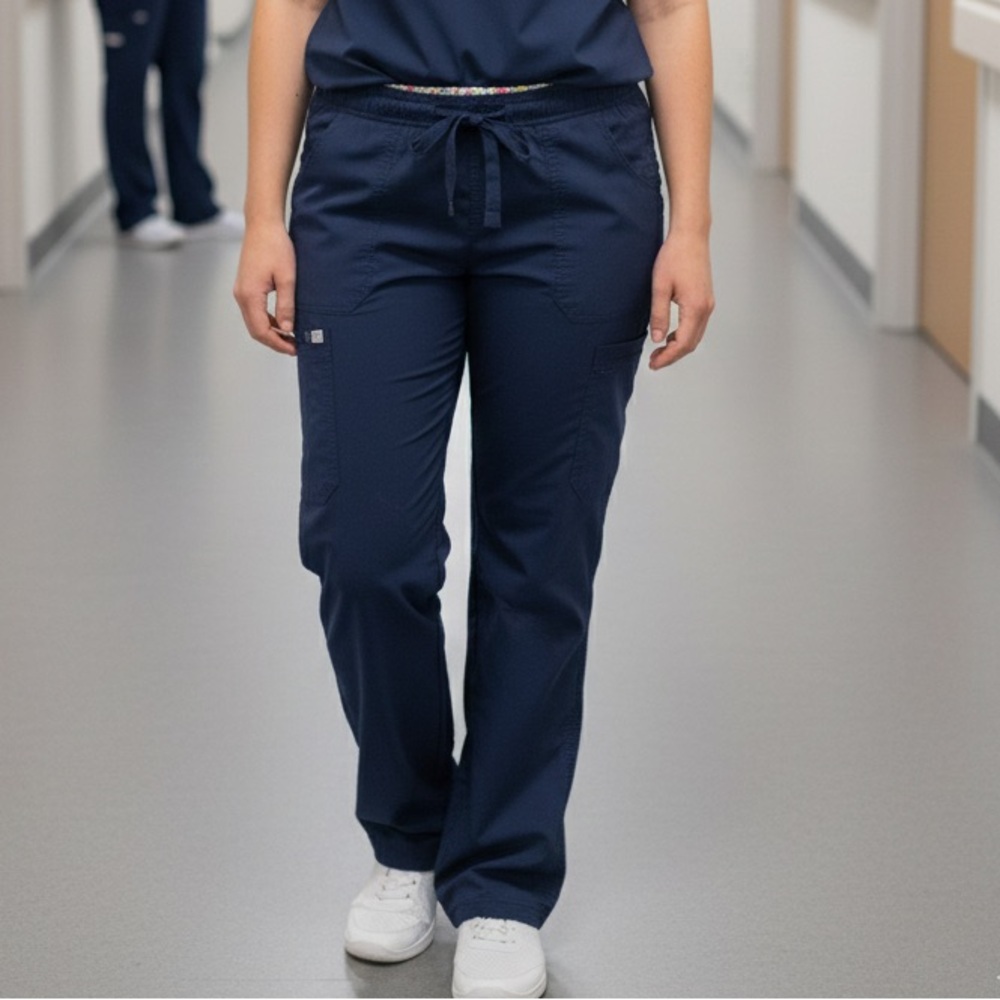 Koi women's Dark Blue Cargo Scrub Pants